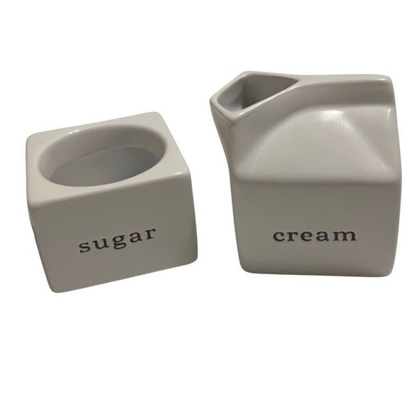 Crate&Barrel White Sugar and Cream Set - Picture 4 of 10
